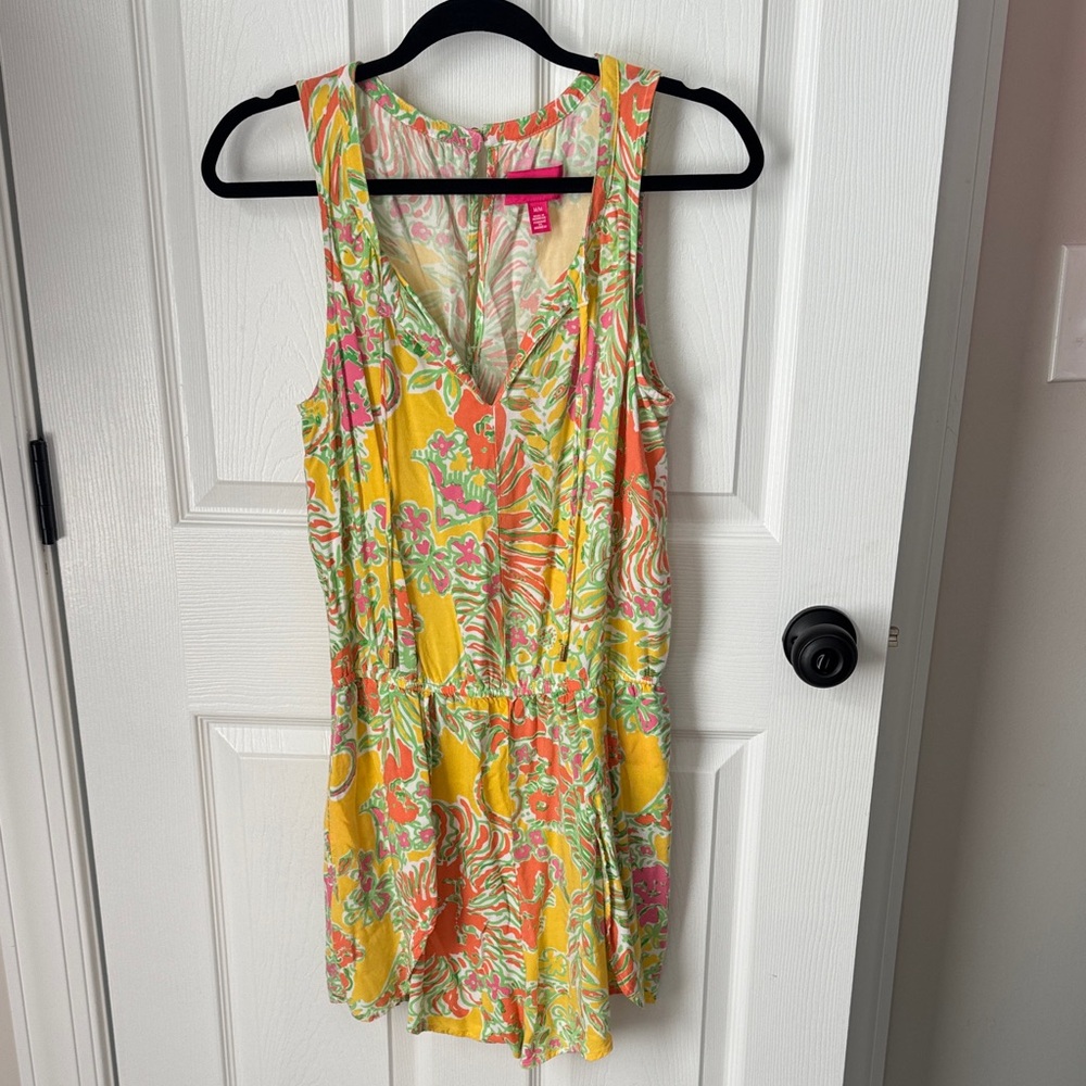 Lilly For Target Vibrant Floral Sleeveless Romper